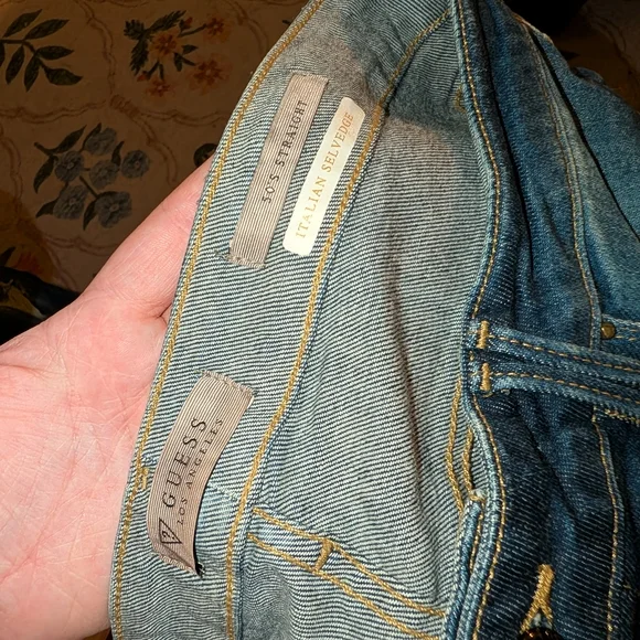 Guess Dark Wash Italian Style Straight Legged Jeans - Picture 3 of 4